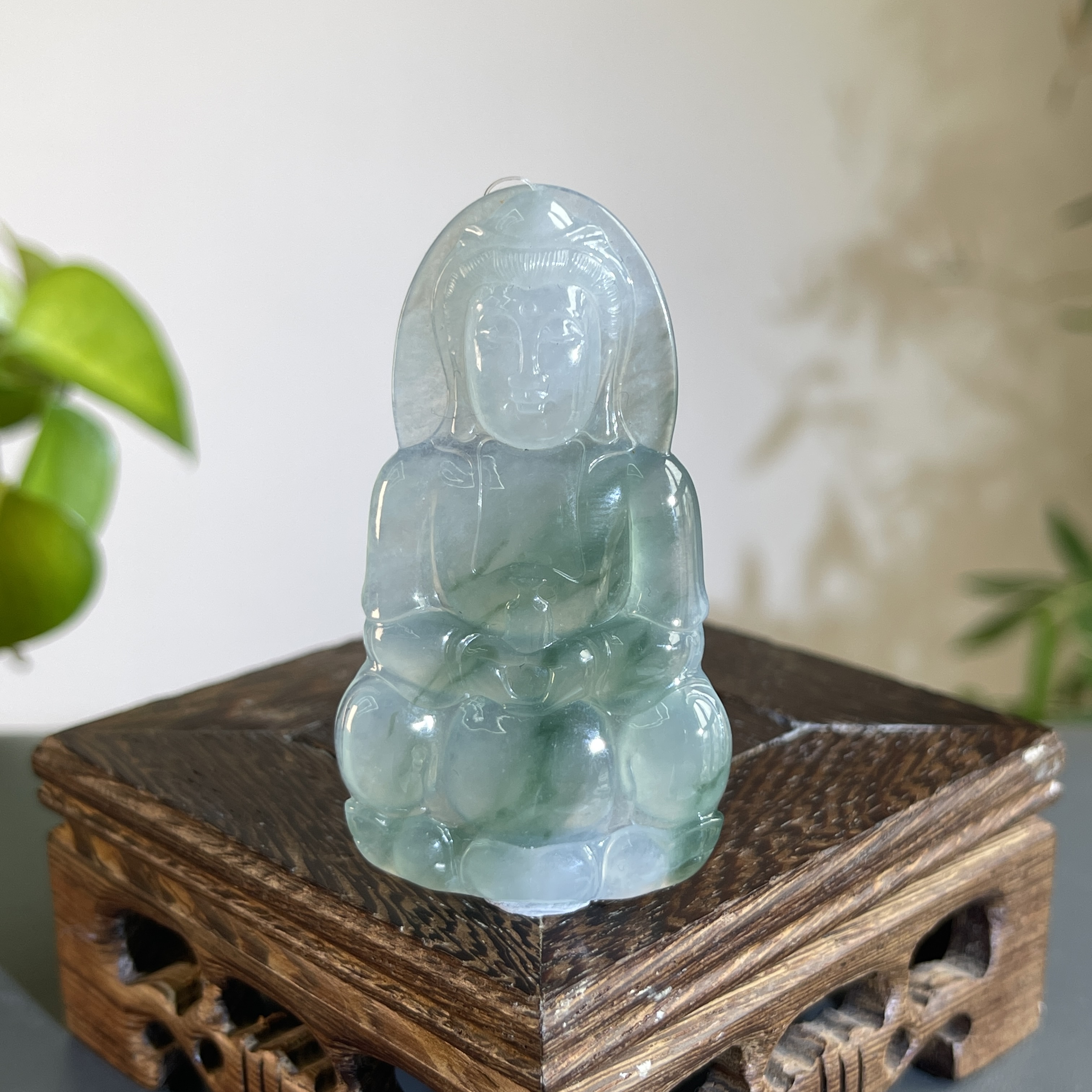 JXW11-169 天然翡翠缅甸A货 正装观音