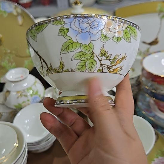 瓷片微瑕琴瑟和鸣4.5寸6个米饭碗66666