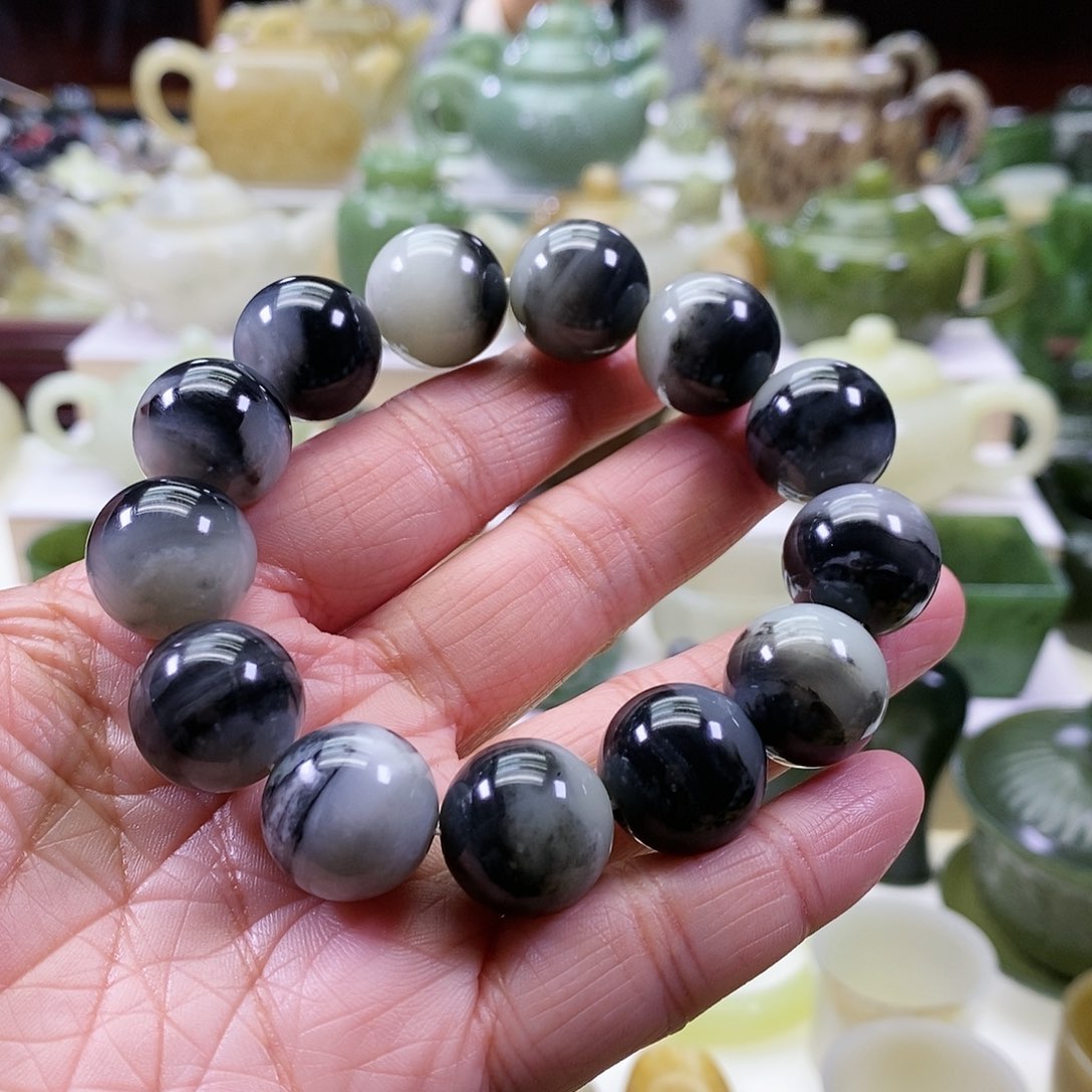 和田玉手串未镶嵌福**呀