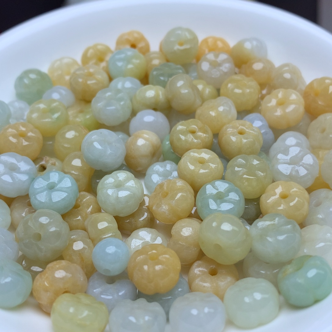 【闪购商品】翡翠手链未镶嵌卡2.6乘8.7冰黄南瓜20个