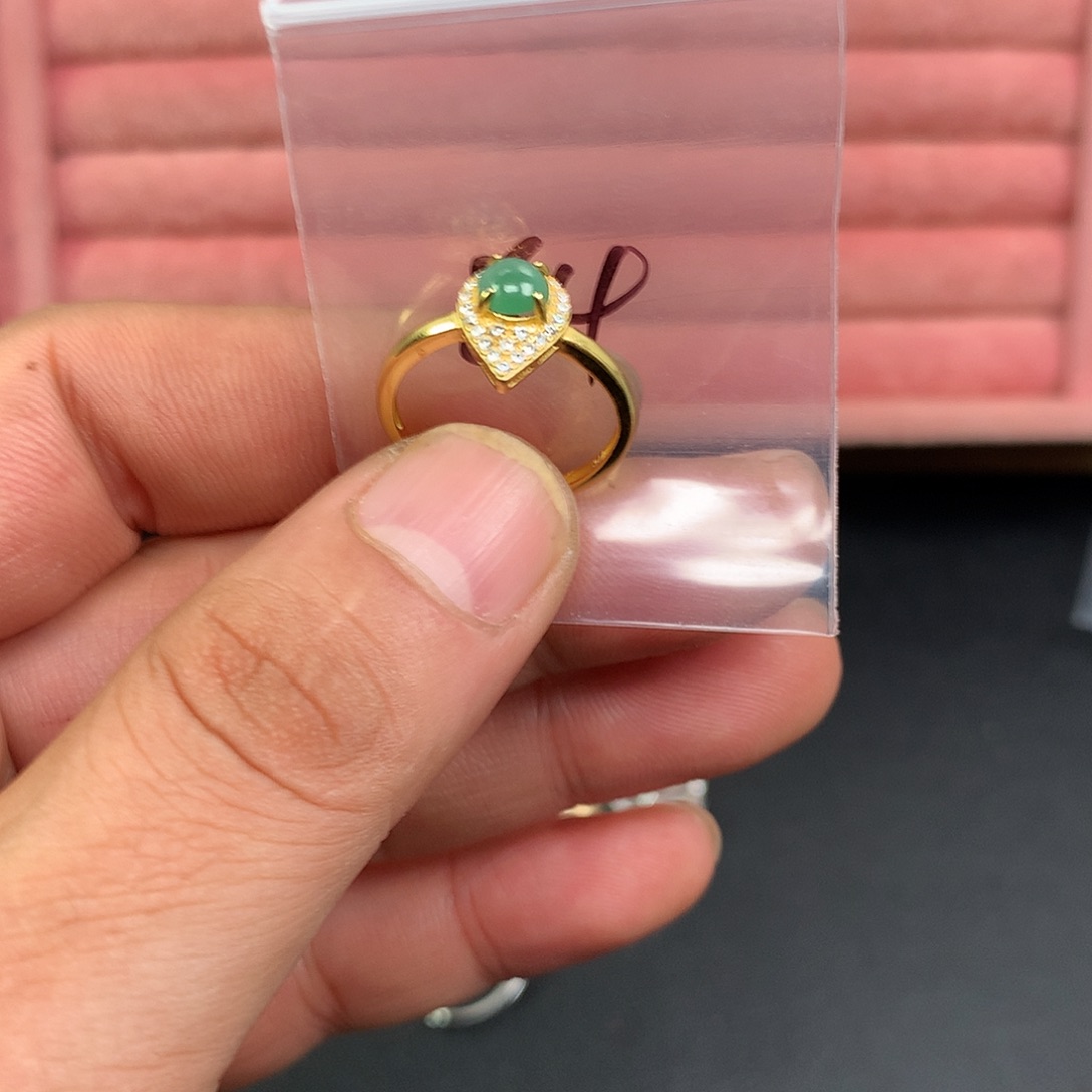 P***y翡翠银S925镶嵌戒指84