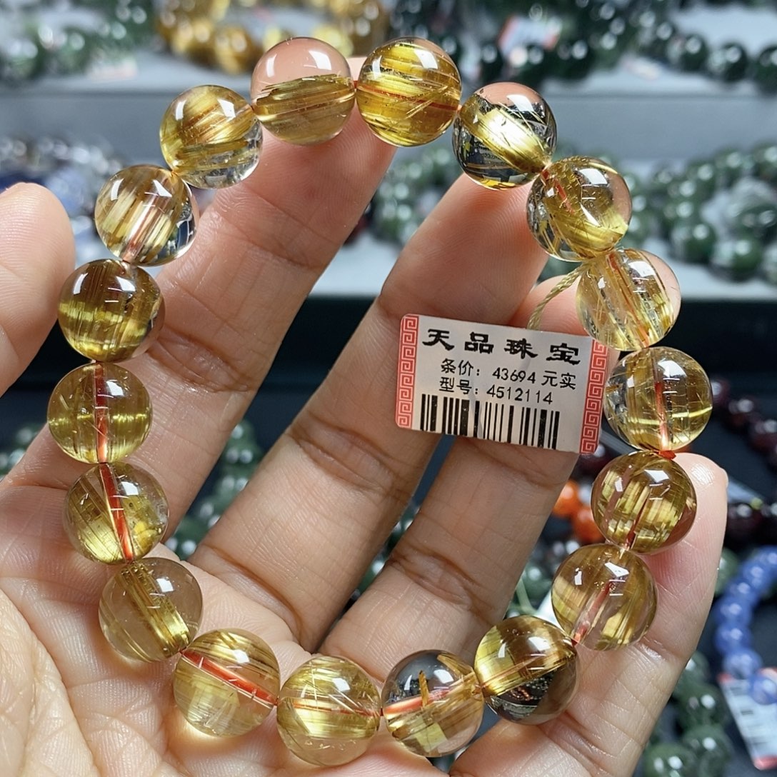 水晶手链未镶嵌金钛晶手链4512114