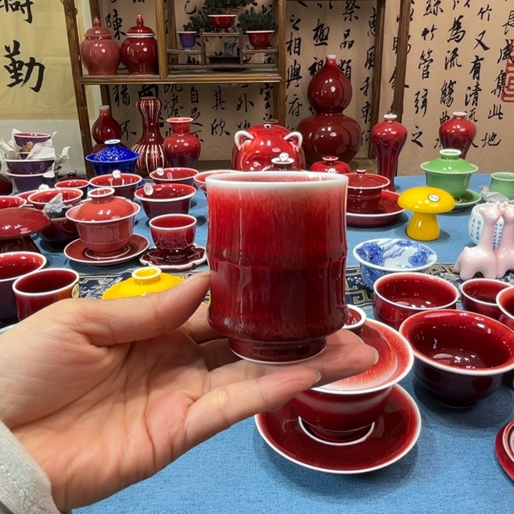 竹节杯景德镇陶瓷