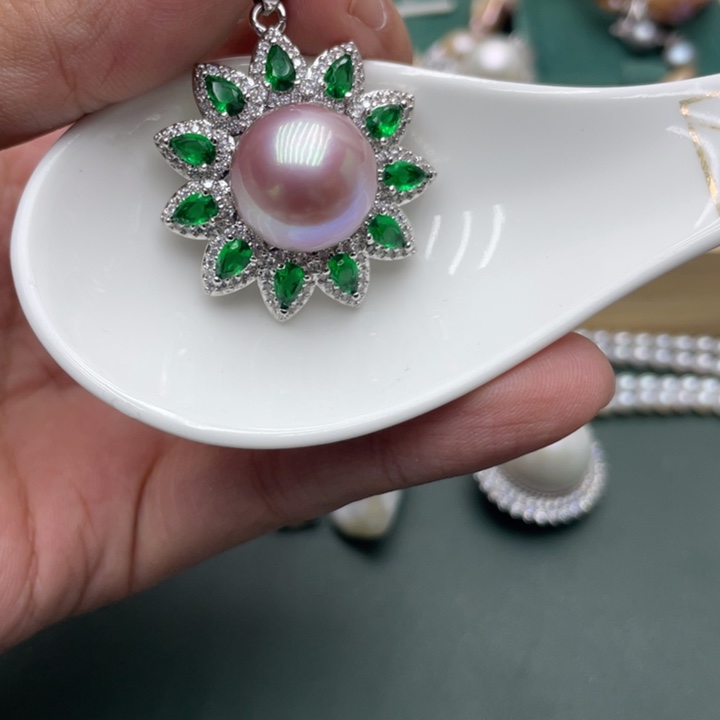 淡水珍珠吊坠(不含链)合金