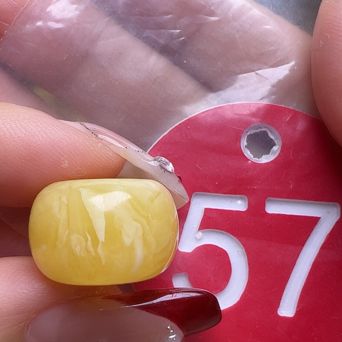 蜜蜡未镶嵌珠宝奇石16.2mm墩子