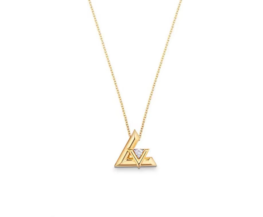 99新 LouisVuitton/路易威登 18K黄金LV  钻石项链 W48263（Q）