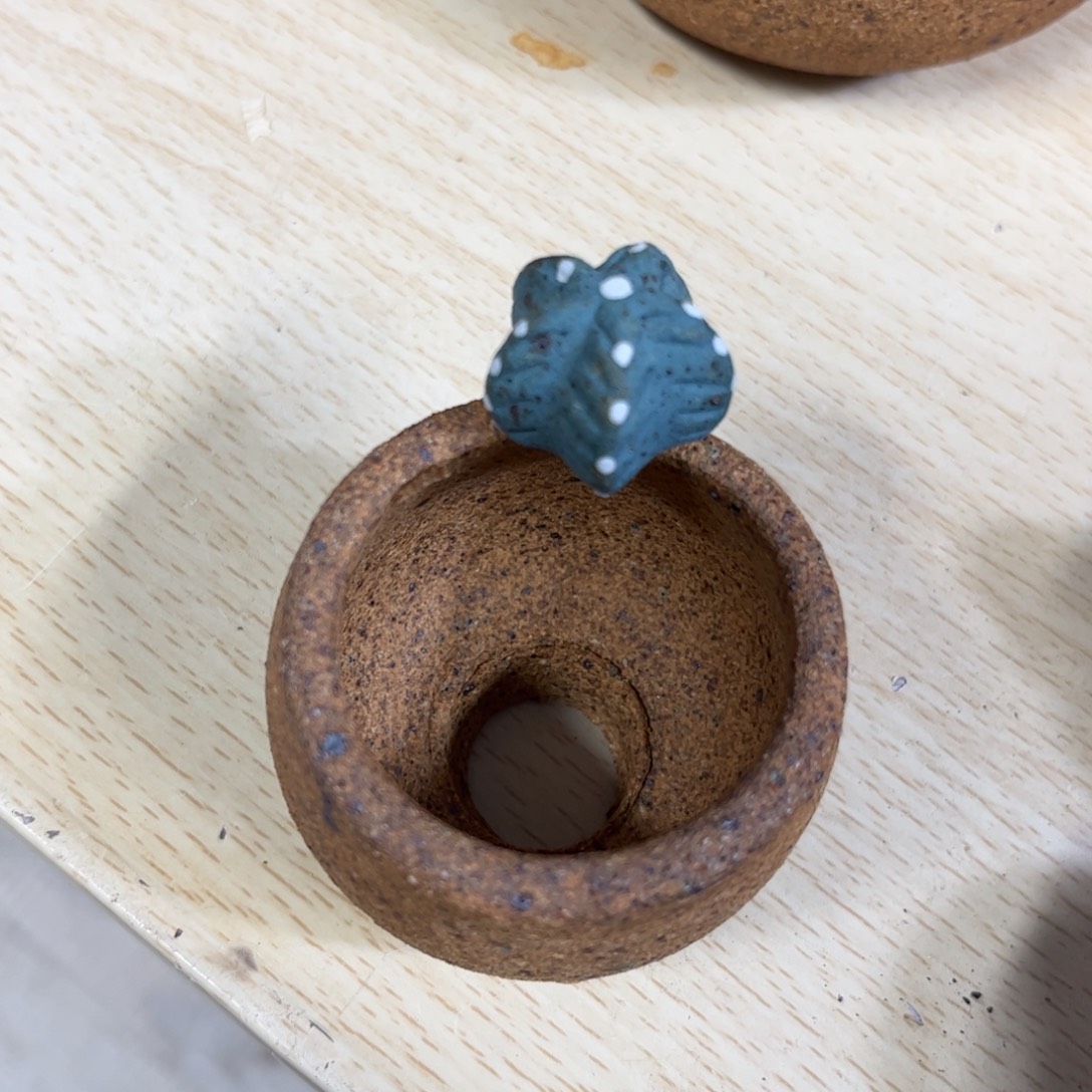 泥塑古镇炻陶花盆