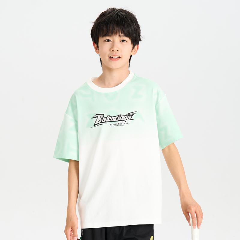 多多一上男大童25夏款索罗娜面料冰感速干短T（150-185）1122A91X