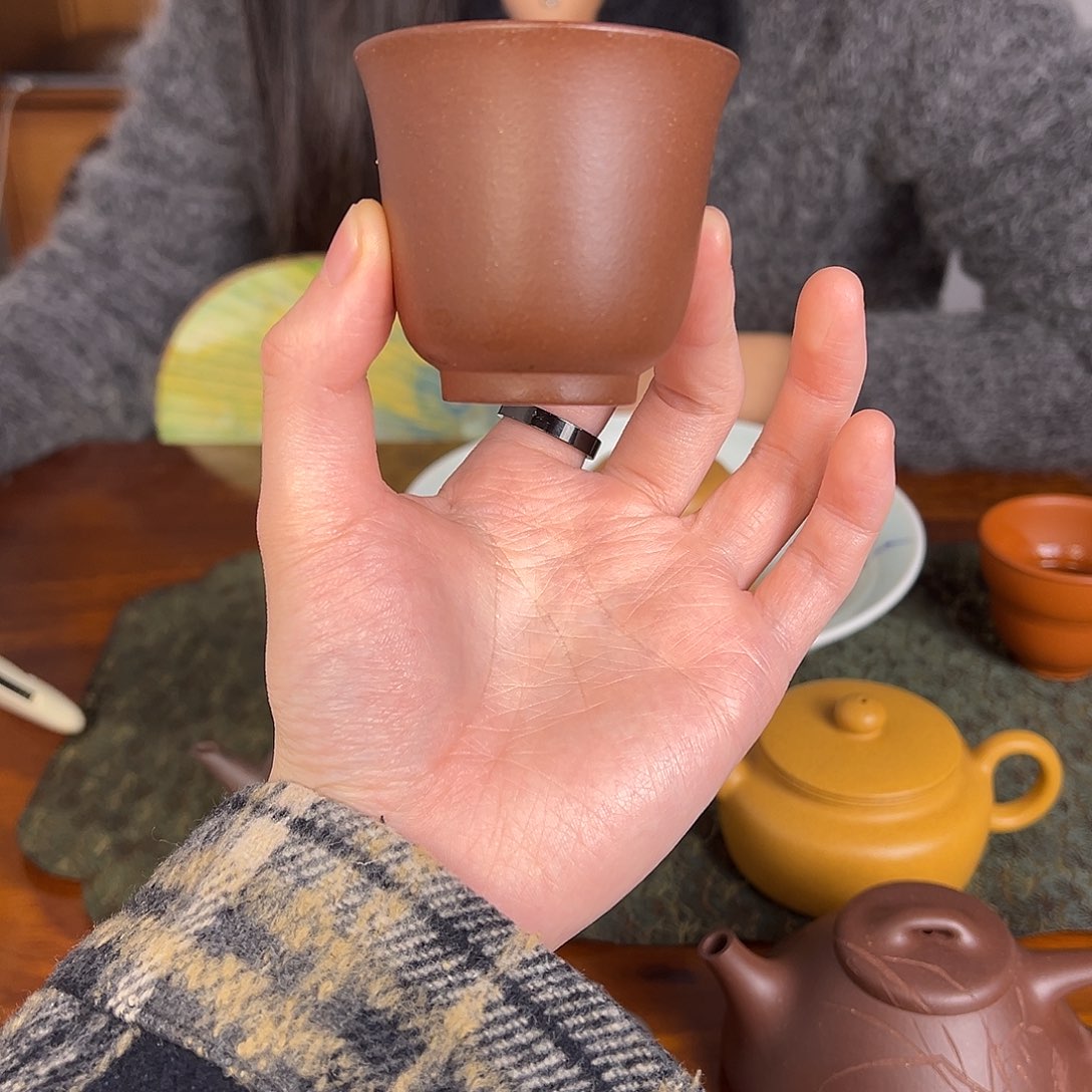 茶壶紫砂铃铛杯 紫泥 80cc