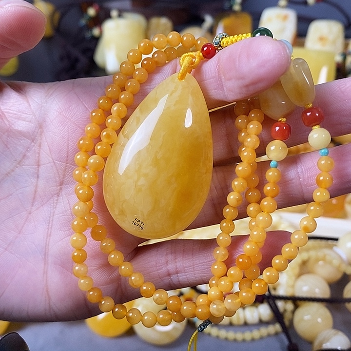 琥珀未镶嵌裸石水滴