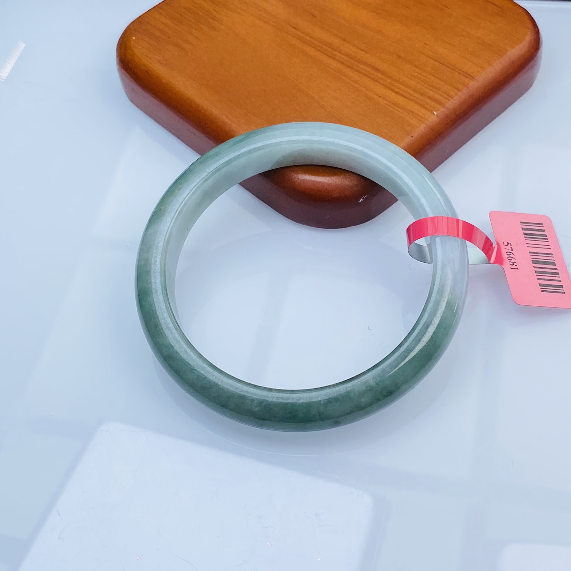  【秋姐翡翠】天然A货翡翠手镯62.6圈&R1-39