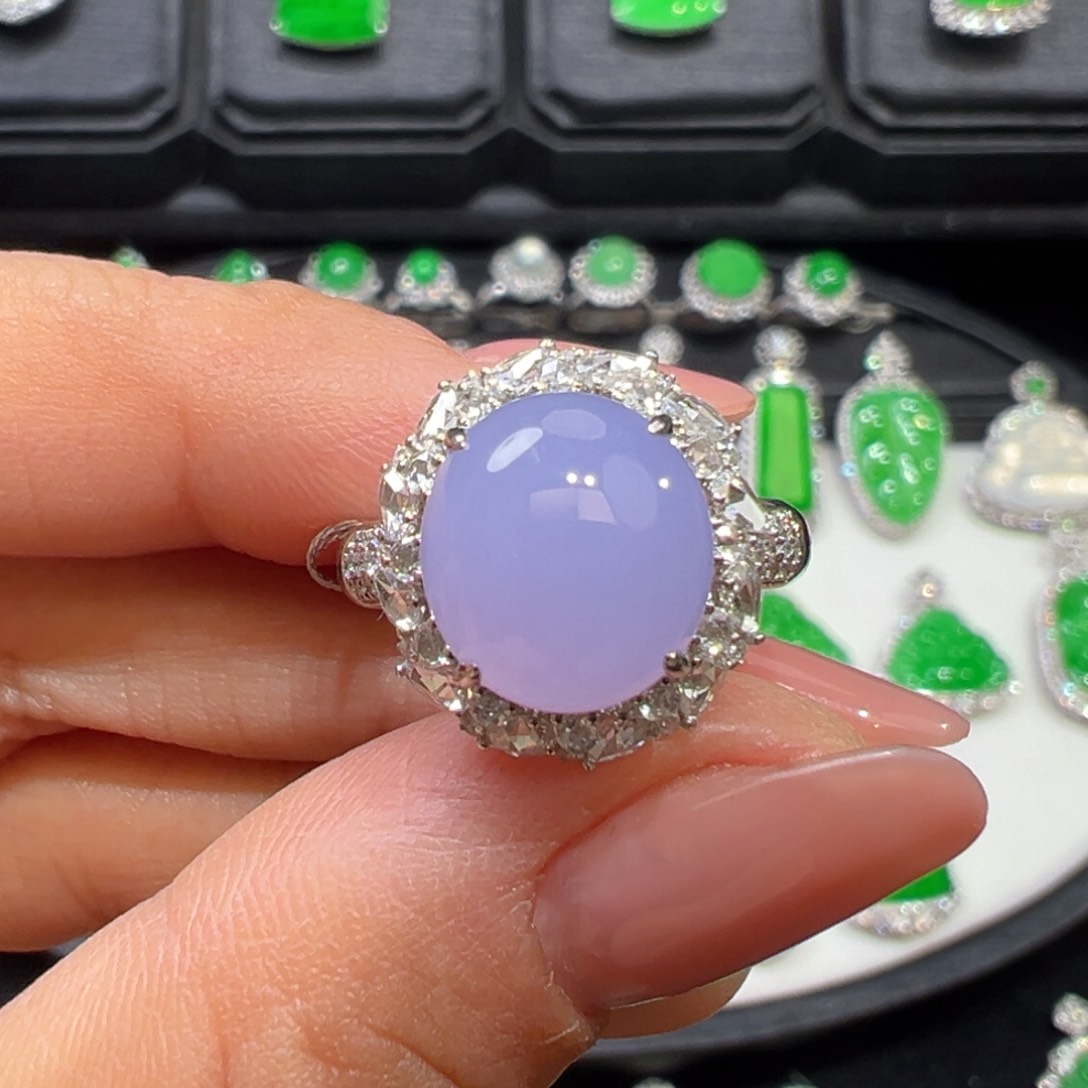 翡翠戒指18K金镶嵌收到货48小时鉴赏期