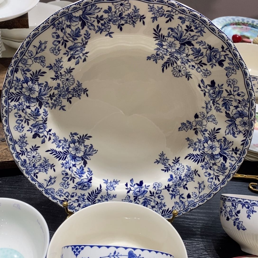 瓷微瑕德文郡10村平盘