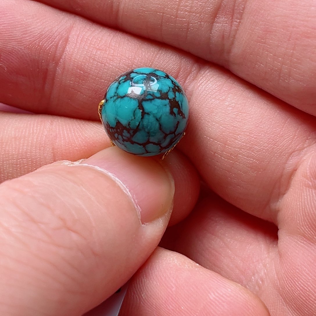 绿松石圆珠12.9未镶嵌