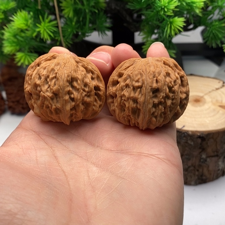 文玩核桃把件40全品磨盘