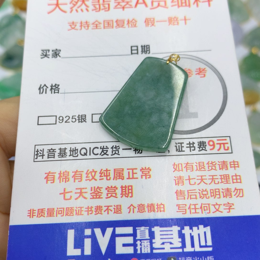 翡翠颈饰18K金镶嵌翡翠
