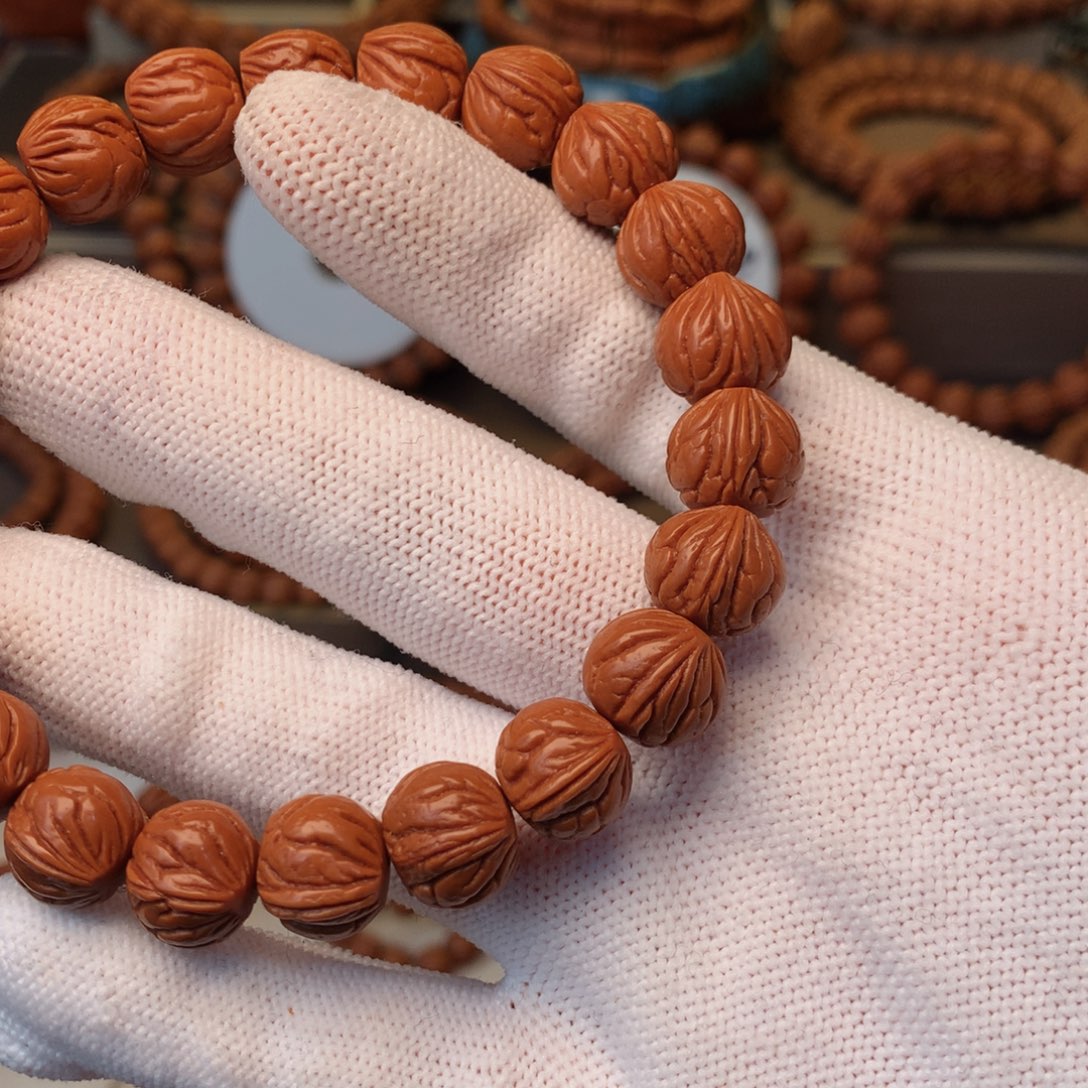 桃核手串秦岭龙纹