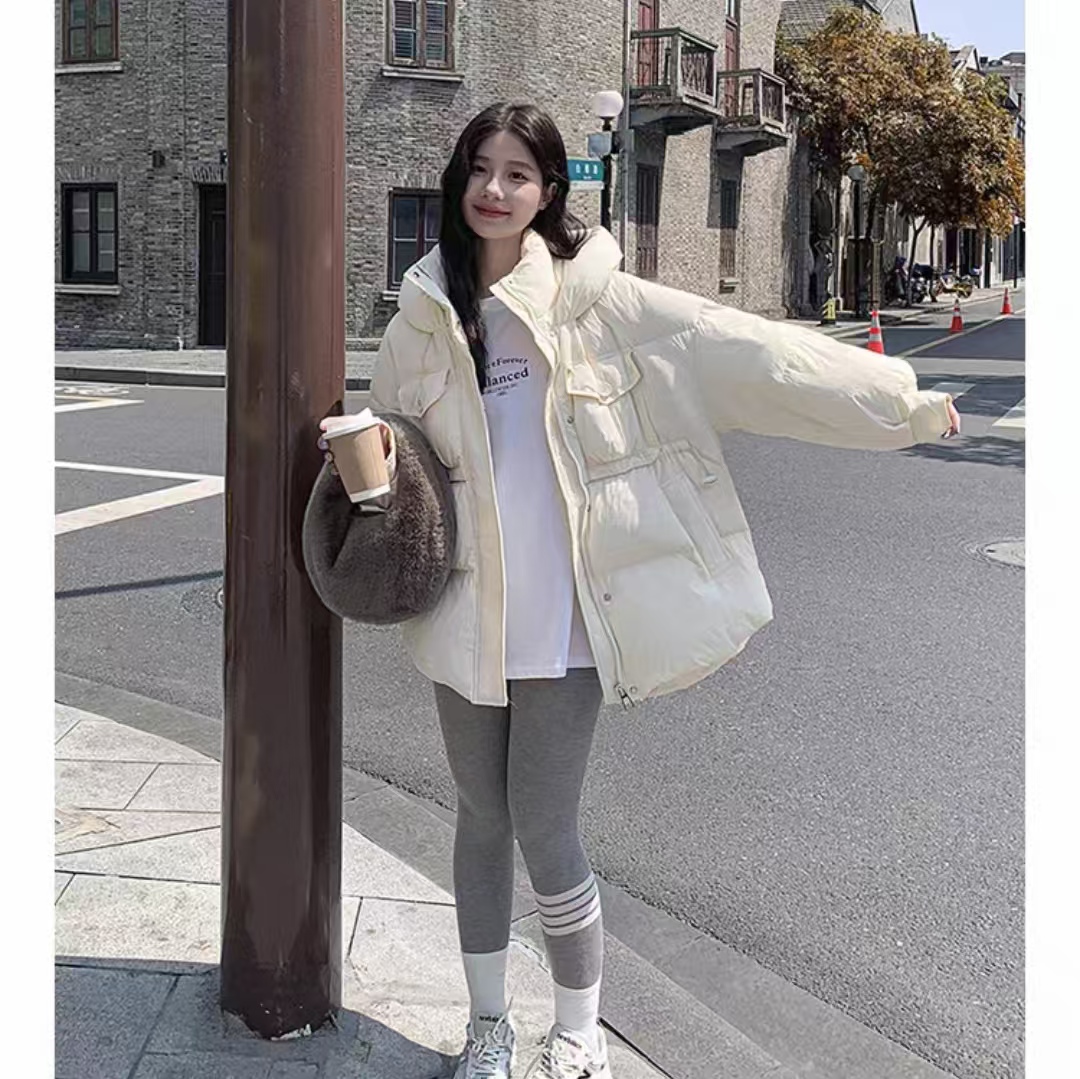 冬装韩版时尚收腰女短中长款羽绒服外套1128款