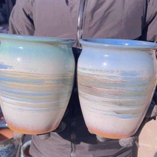 紫砂花盆高21口17————