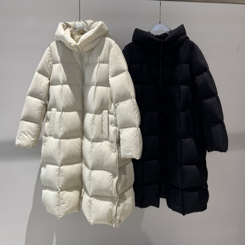 【艾家】羽绒服女中长款2025冬季新款连帽加厚保暖外套4110/4116