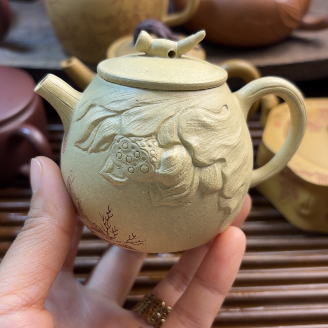 紫砂茶壶珊山静原矿紫砂壶