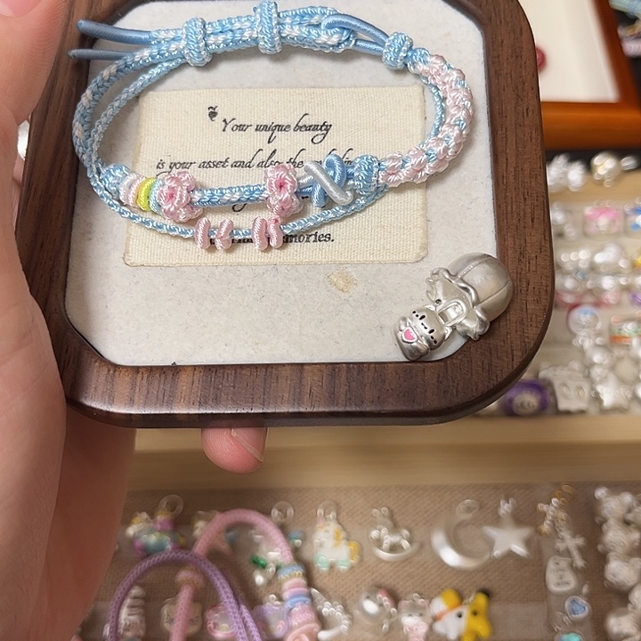 Υ***g足银布艺躲猫猫+蓝粉双层