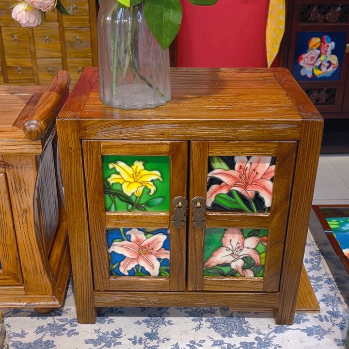 加大款瓷板画艺术作品经典矮柜