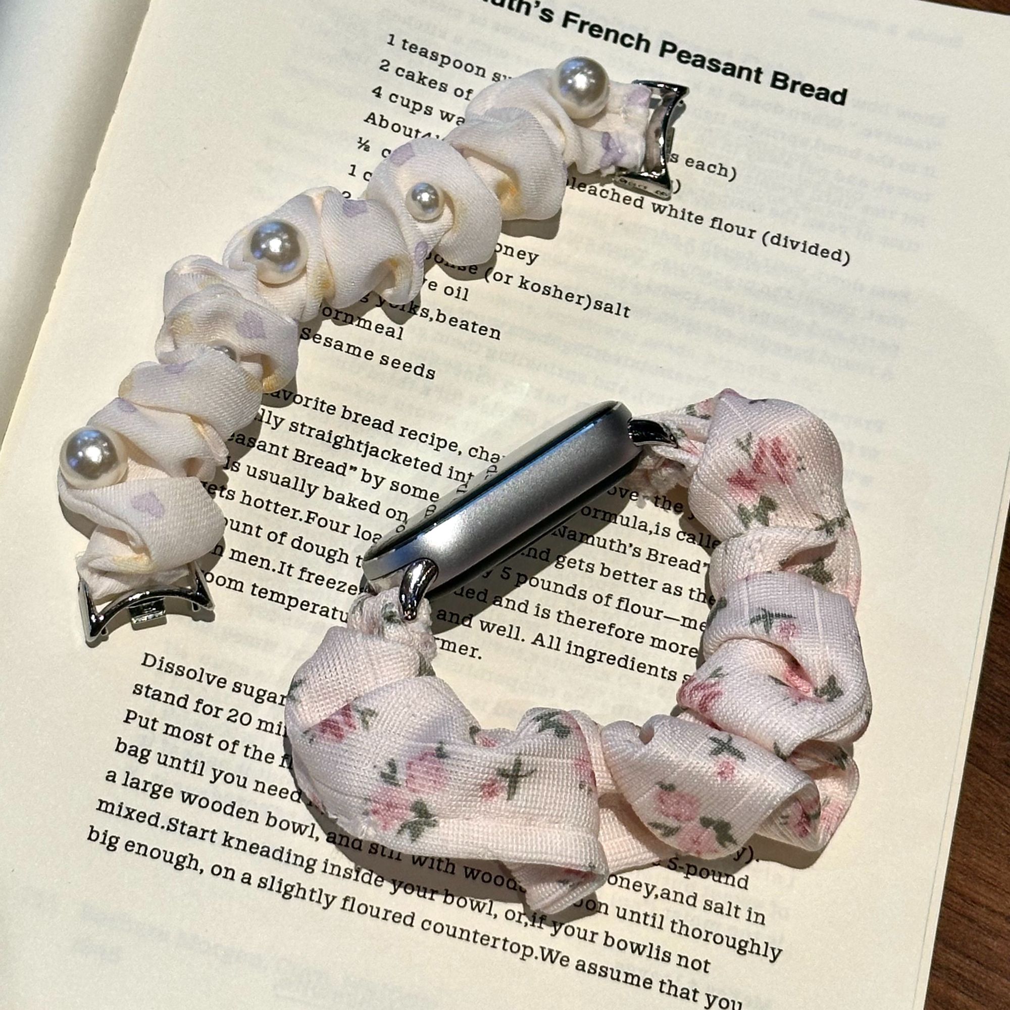 瑞馨宜粉色花花发圈适用小米手环10表带9Pro小米9/8手环8Pro表带7