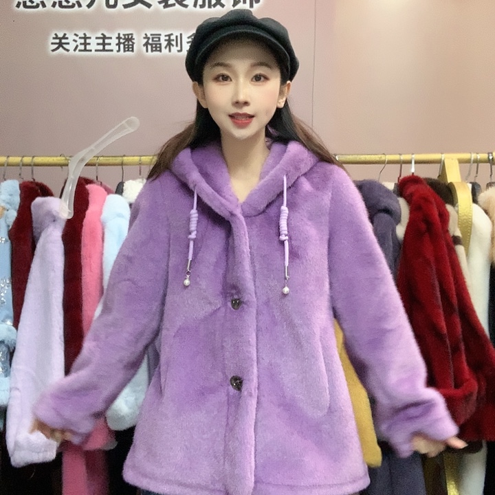 琉璃紫色短款外套