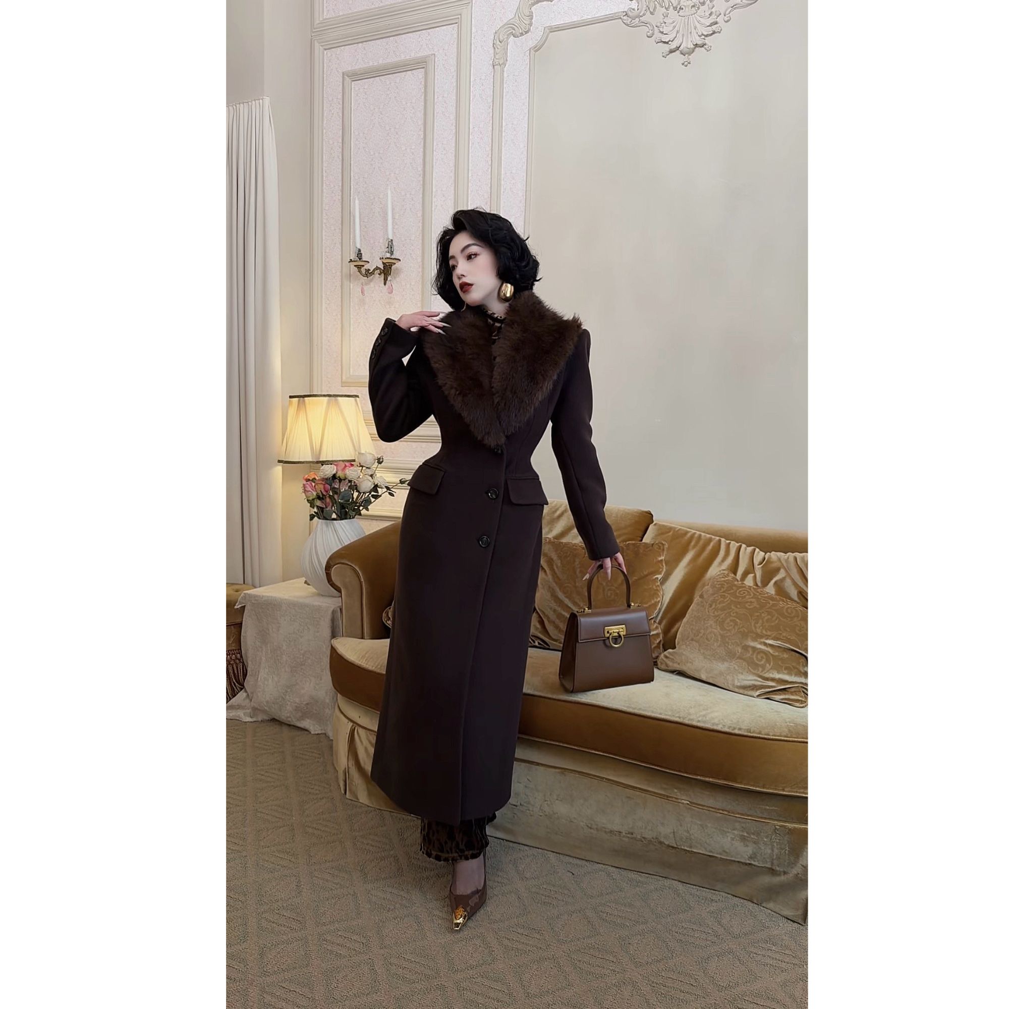 LYXJ【奢华演绎】秋冬时尚保暖限量发售系列大衣外套12830