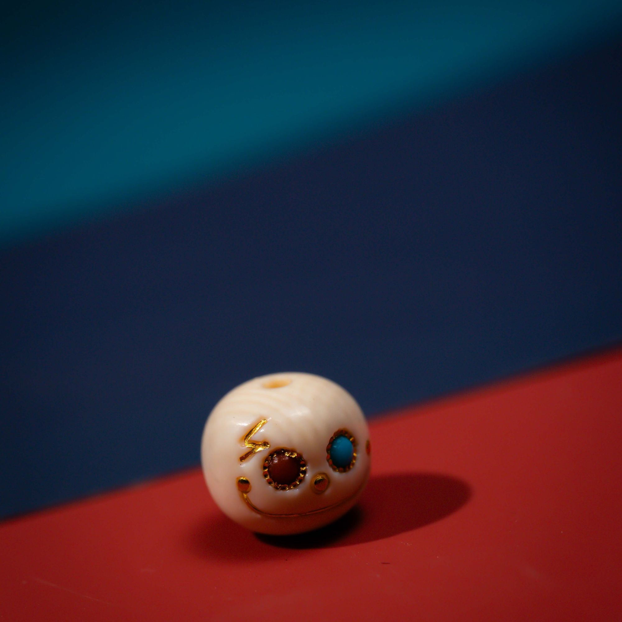 猛犸雕刻设计款“双生之子”小波特配饰珠文玩配饰10mm