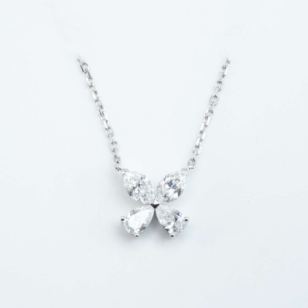 实验室培育钻石铂金马眼蝴蝶套链气质百搭高级感项链