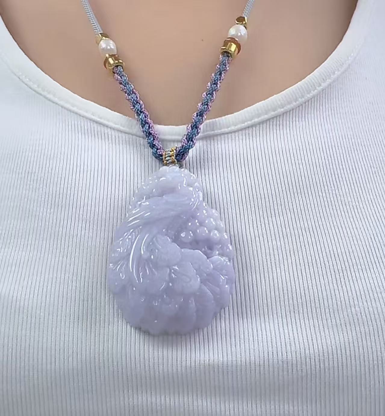 天然翡翠A货凤凰（多样性发货只发一个）宽33-34高46-48厚10-12送绳