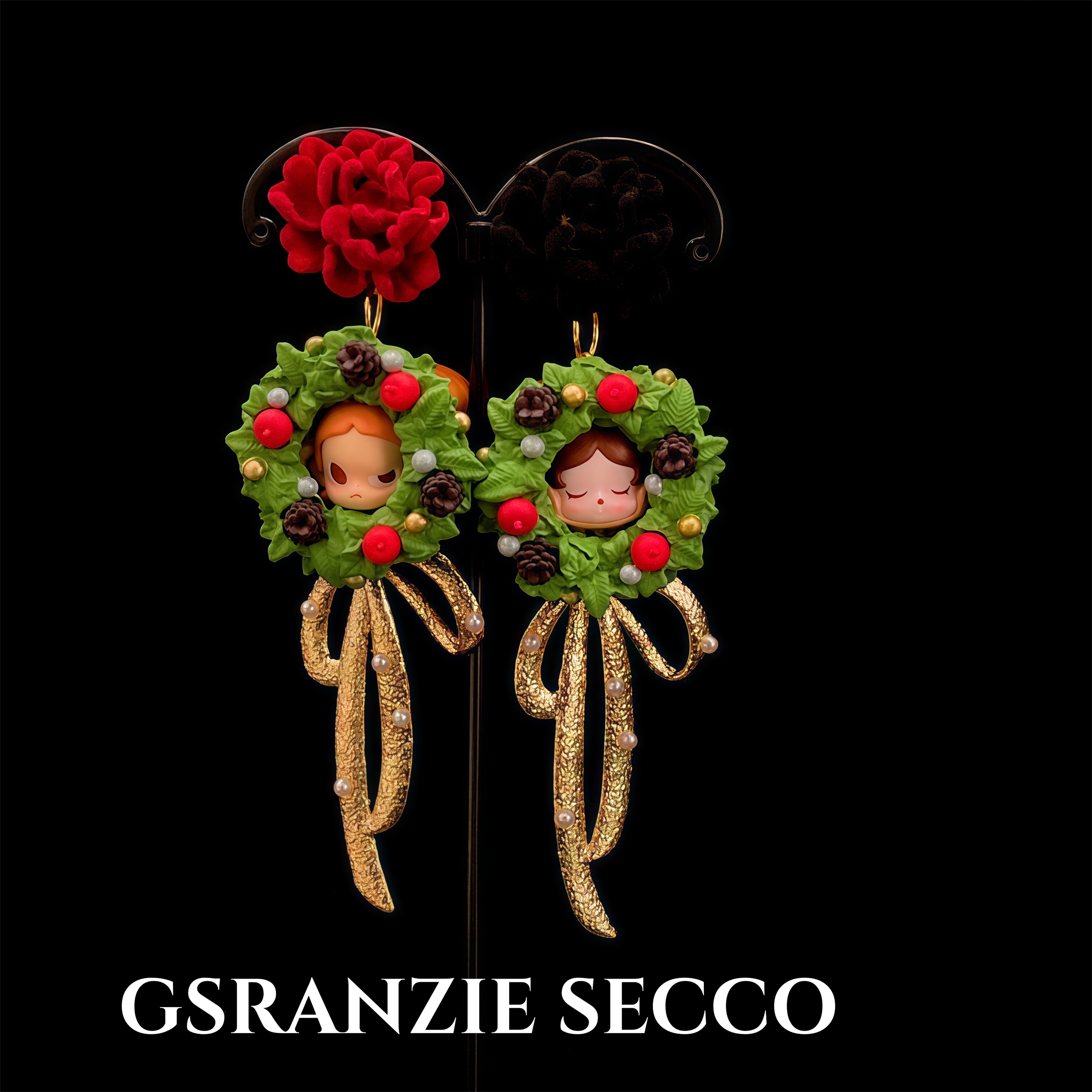 非金属树脂耳饰 【3477】创意设计时尚设计师小众手作手办耳环