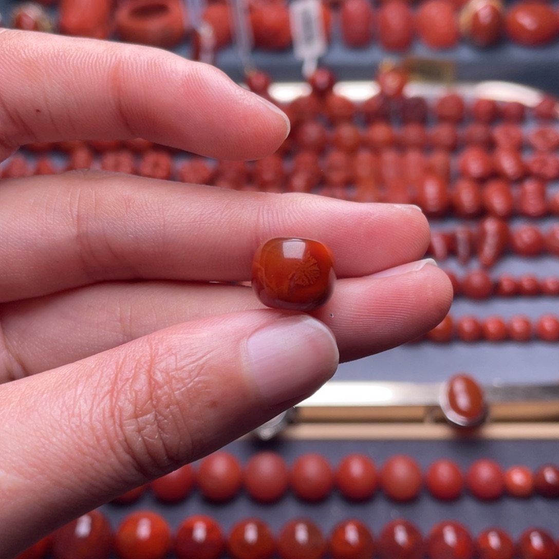 ^***南红玛瑙未镶嵌其他W11➕瓦西双色老型珠