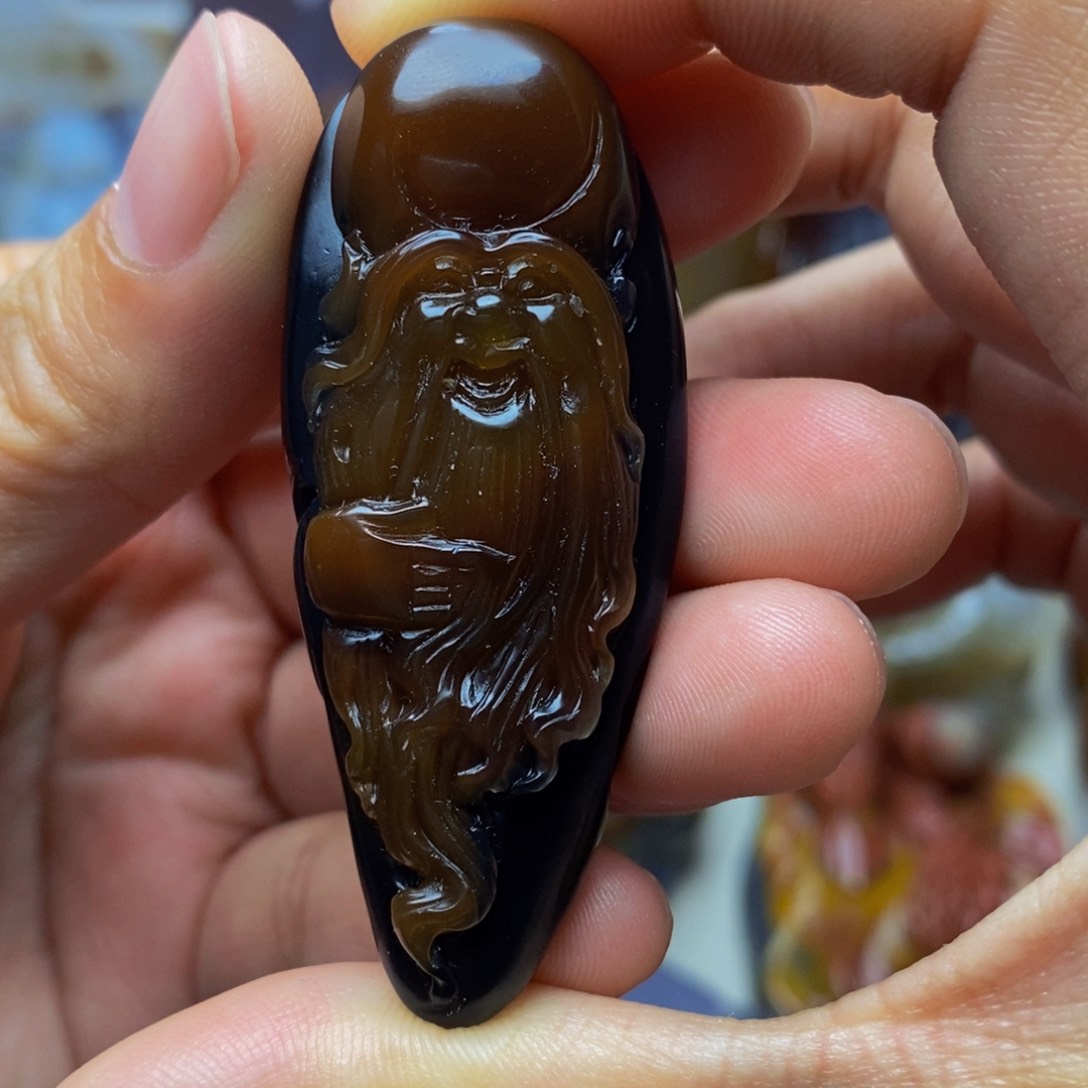 玛瑙/玉髓手把件未镶嵌