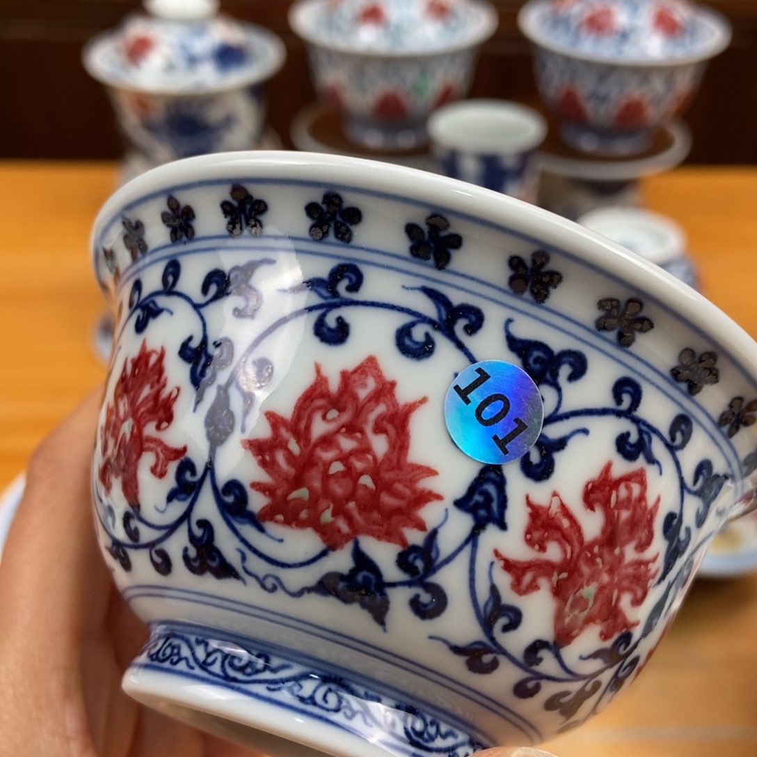 手绘现代茶具非古董