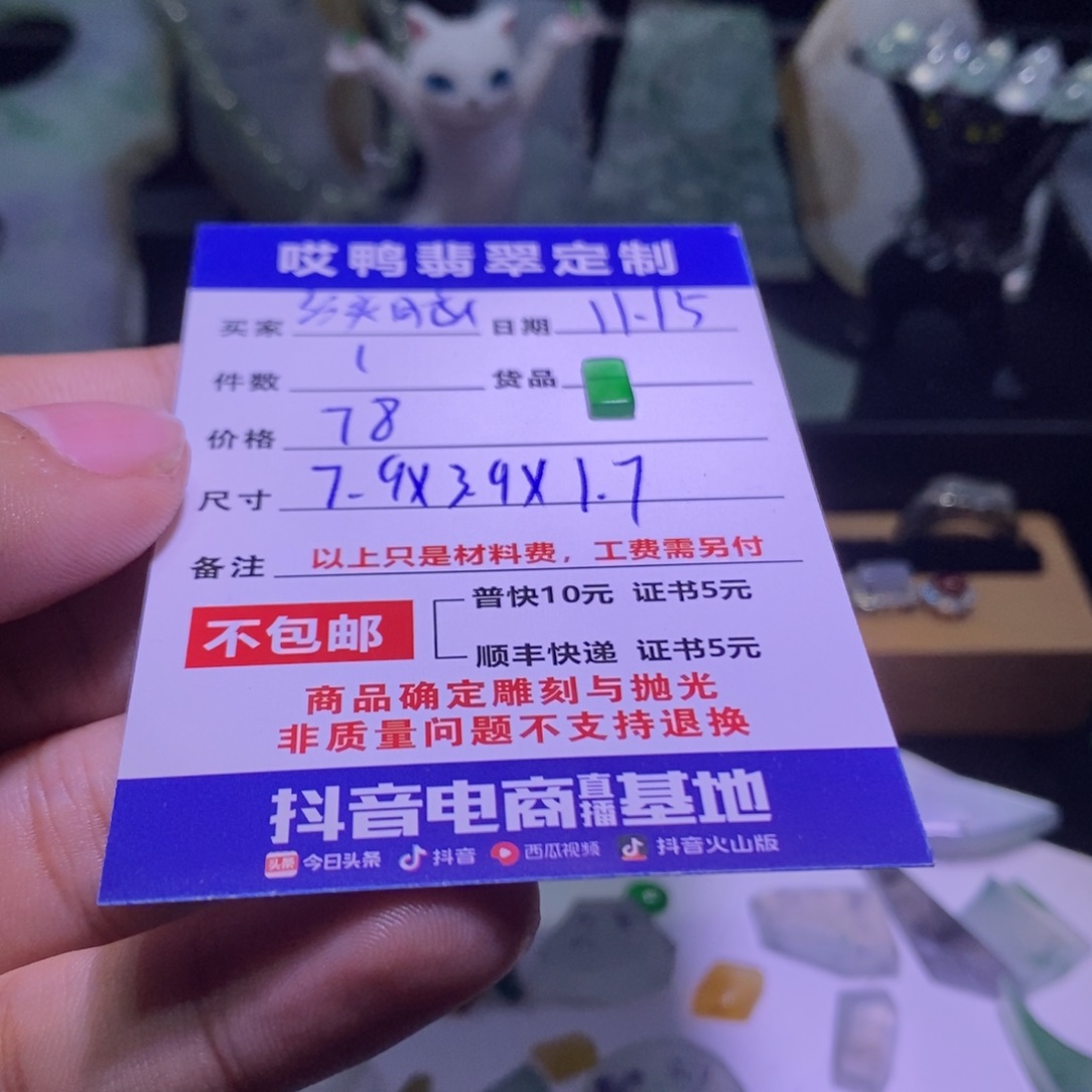 没***精定制翡翠未镶嵌材料