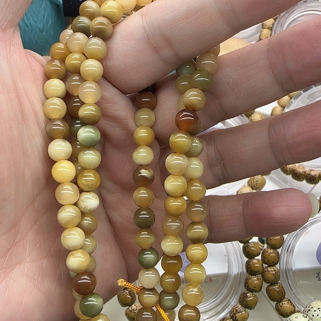 啊***•手串星月菩提6圆龙脊菩提108