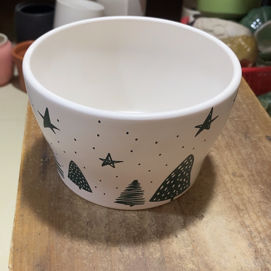 摆件陶盆有孔 瑕疵介意勿拍