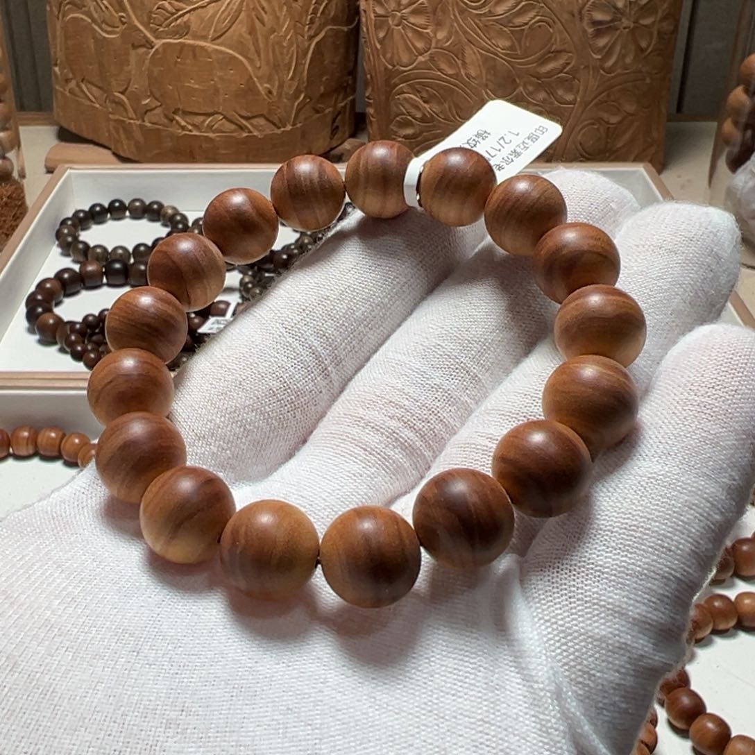 檀香木手串/手链12横纹虎皮纹沉水