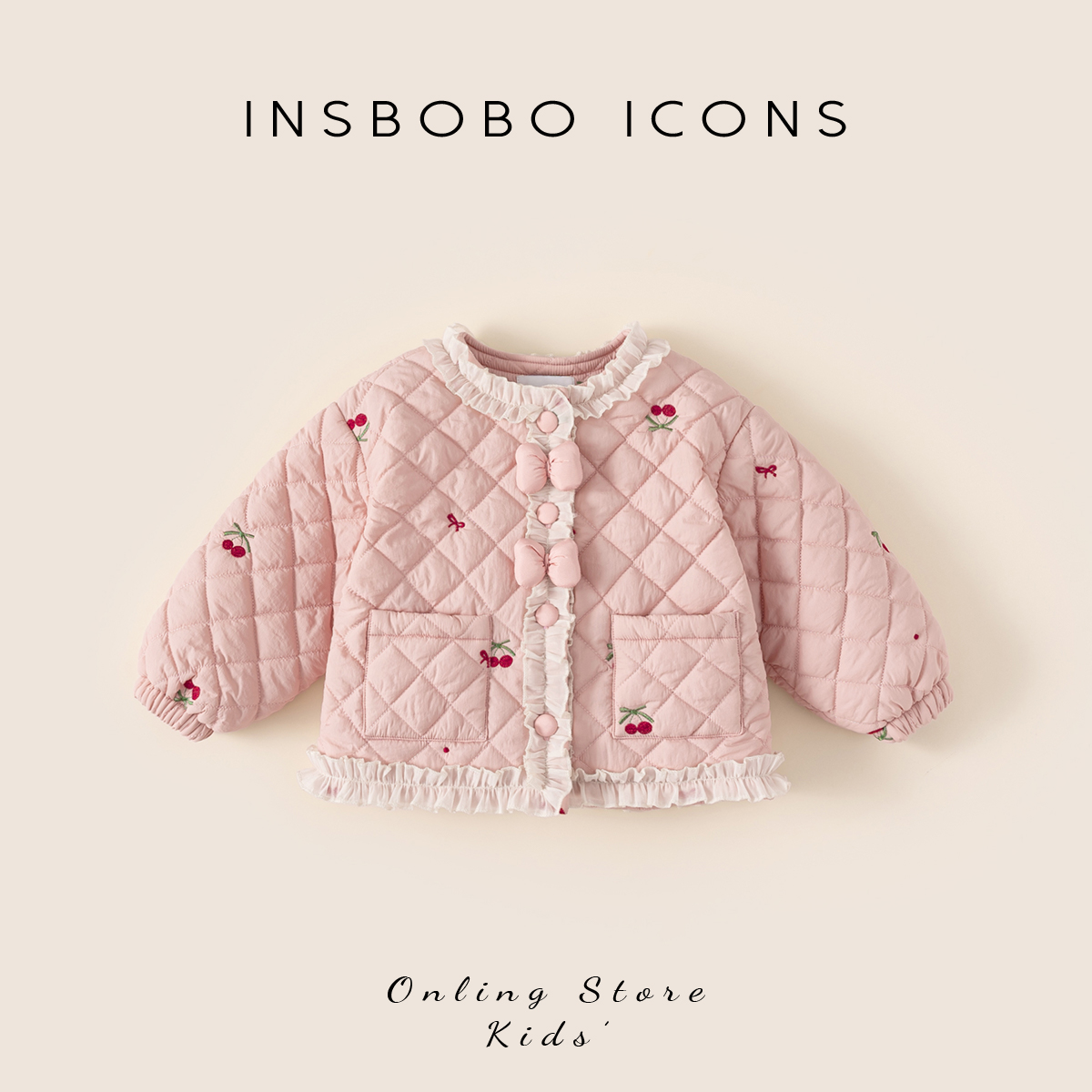 DY25334【冬】儿童外套（菱形格绗棉外套）