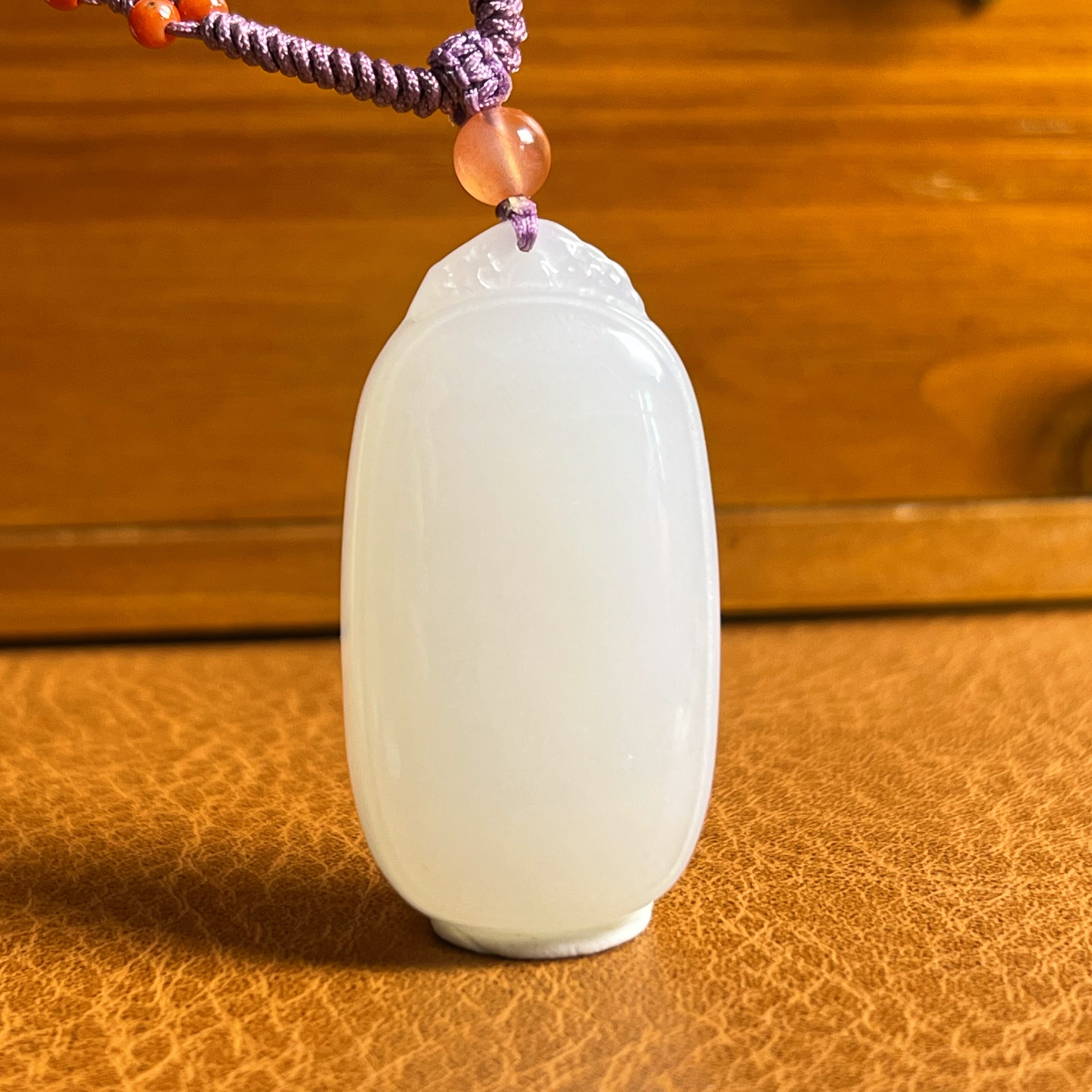 Z0017和田玉羊脂玉平安无事牌