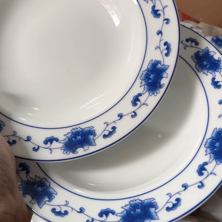 杯八寸两个深盘陶瓷