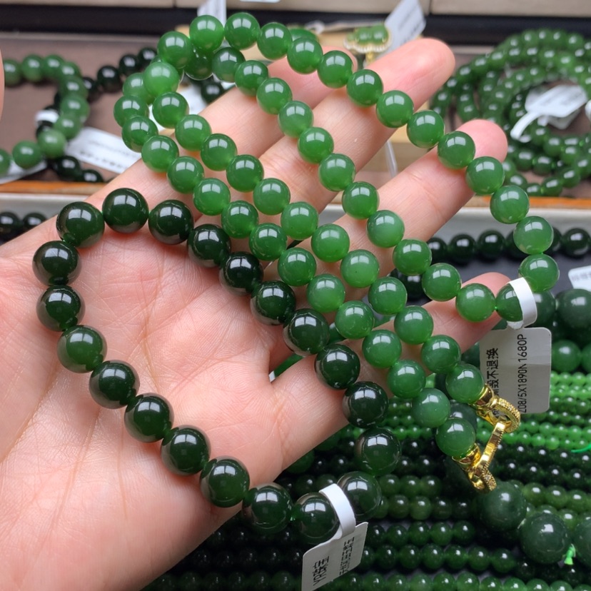 【闪购商品】未镶嵌手链和田玉（碧玉）慧8