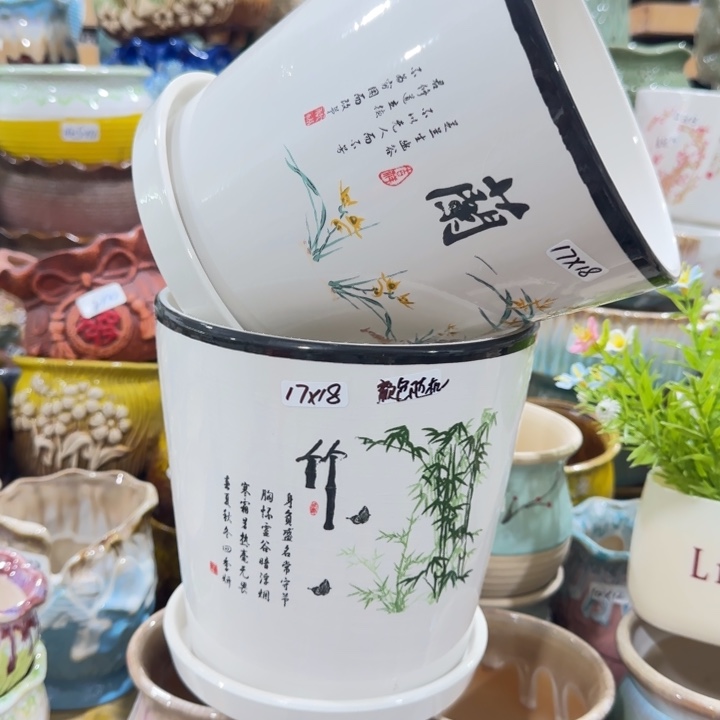 凑9块包邮，有孔花盆