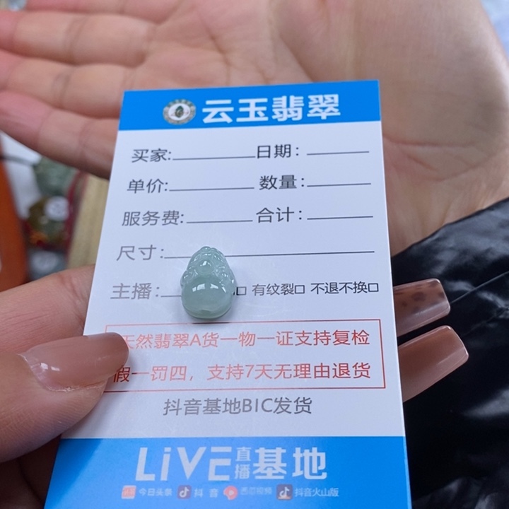 L***i翡翠未镶嵌颈饰多人貔貅