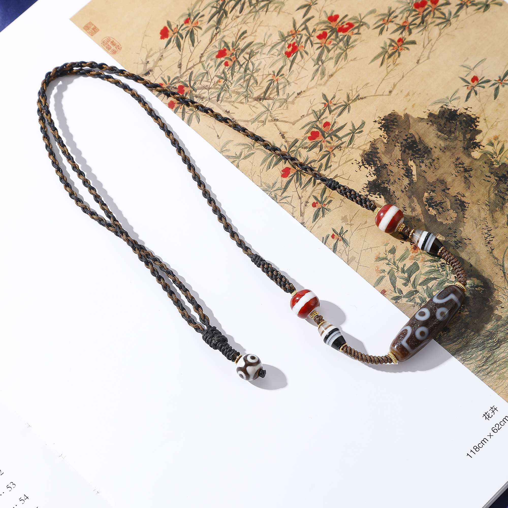 一了个卜【齐破】七眼天珠项链