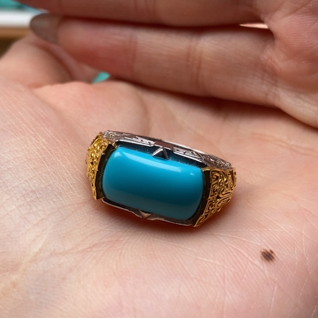 绿松石颈饰18K金镶嵌?****?