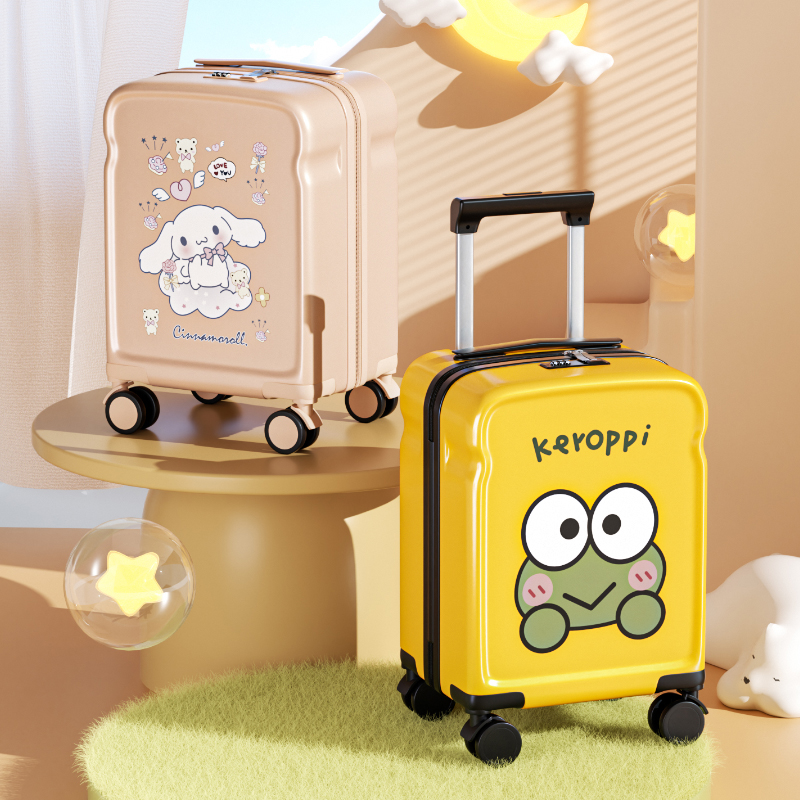 儿童可爱起司轻便旅行箱18寸登机箱DIY卡通图案万向轮密码箱